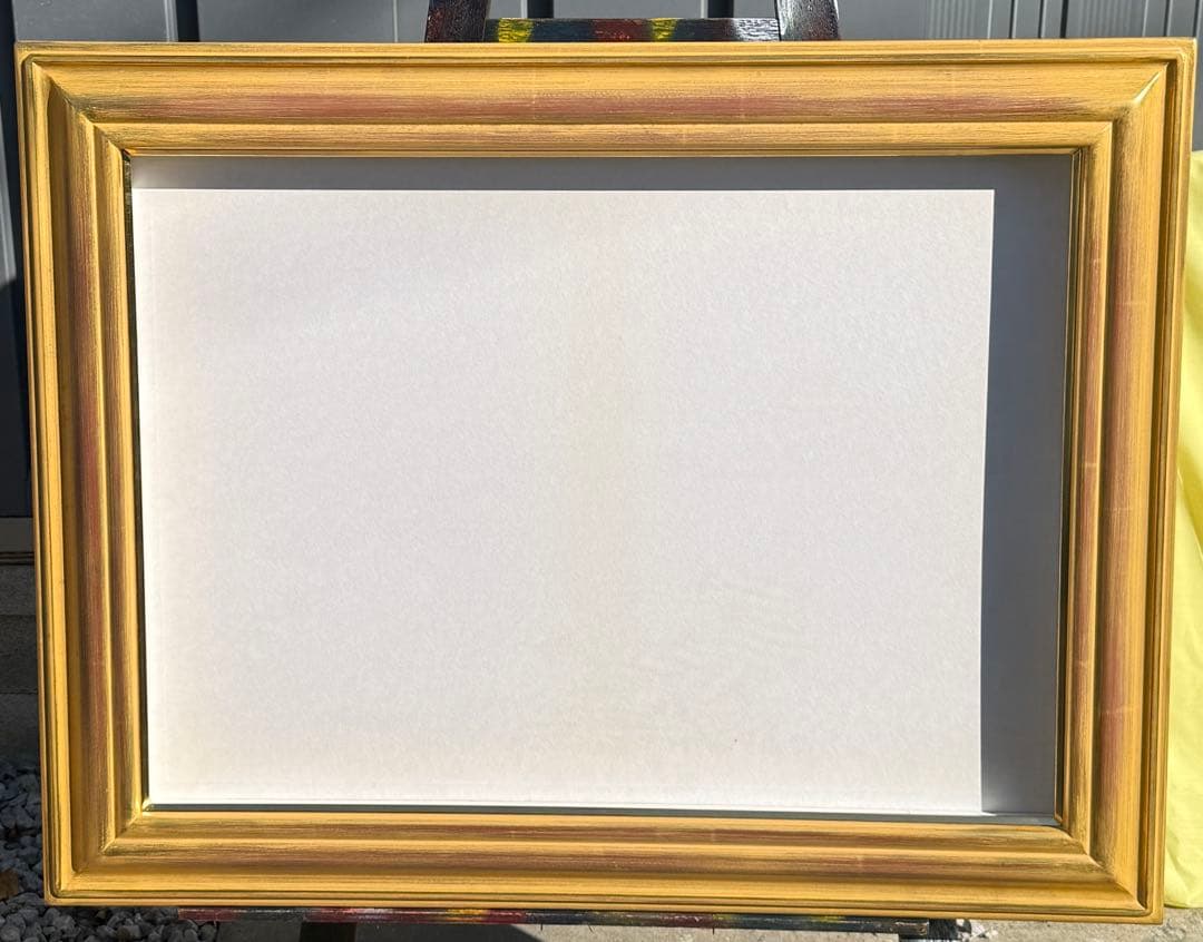 20Pサイズ　ゴールド木製油彩額縁 前面アクリル板＆箱＆黄色袋付き 倉庫①1/5