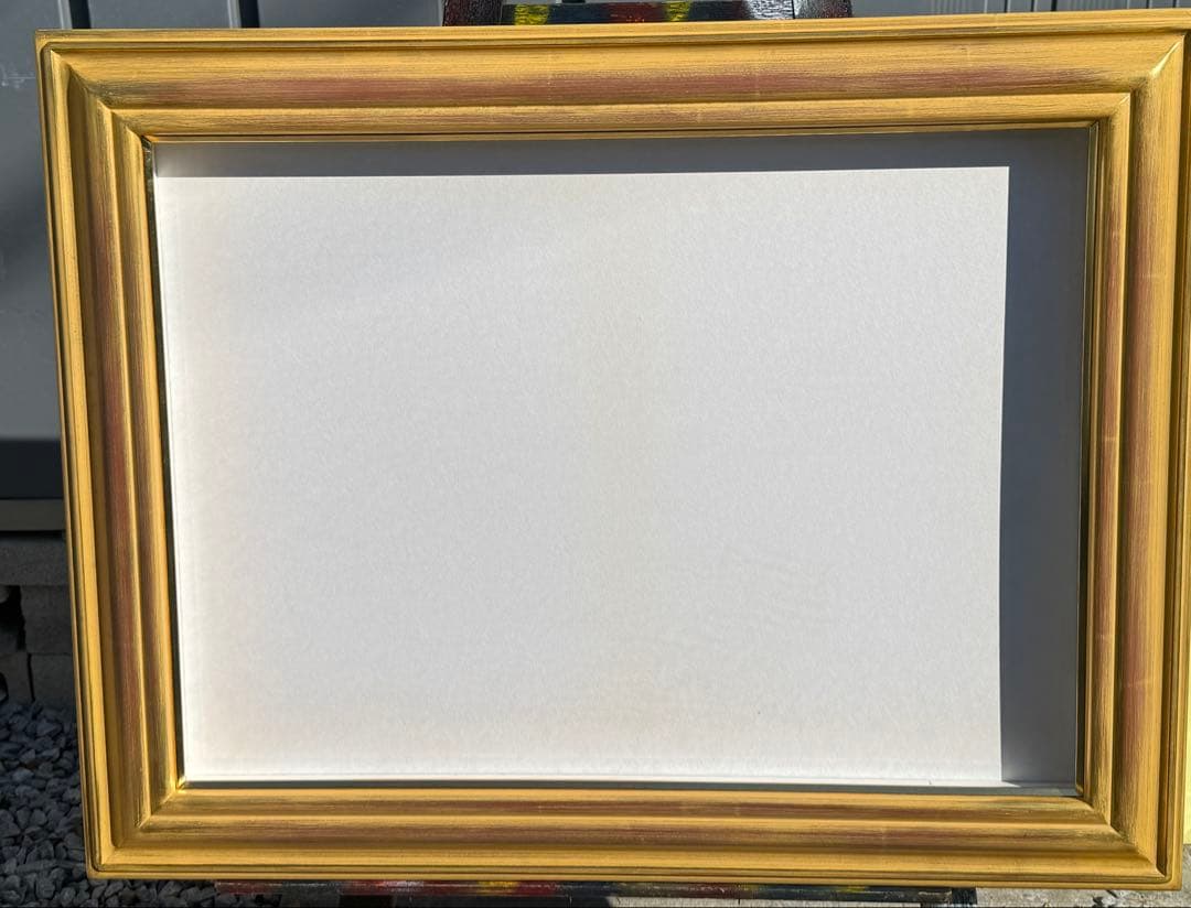 20Pサイズ　ゴールド木製油彩額縁 前面アクリル板＆箱＆黄色袋付き 倉庫①1/5