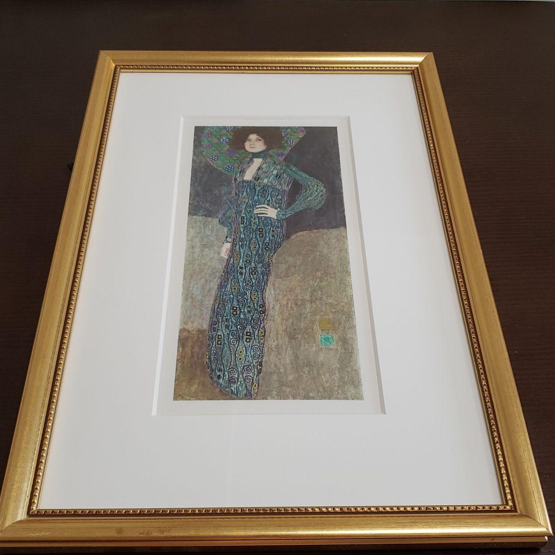⚫価格変更⚫クリムト《エミーリエ・フレーゲの肖像》1902　複製画　額縁付き⚫