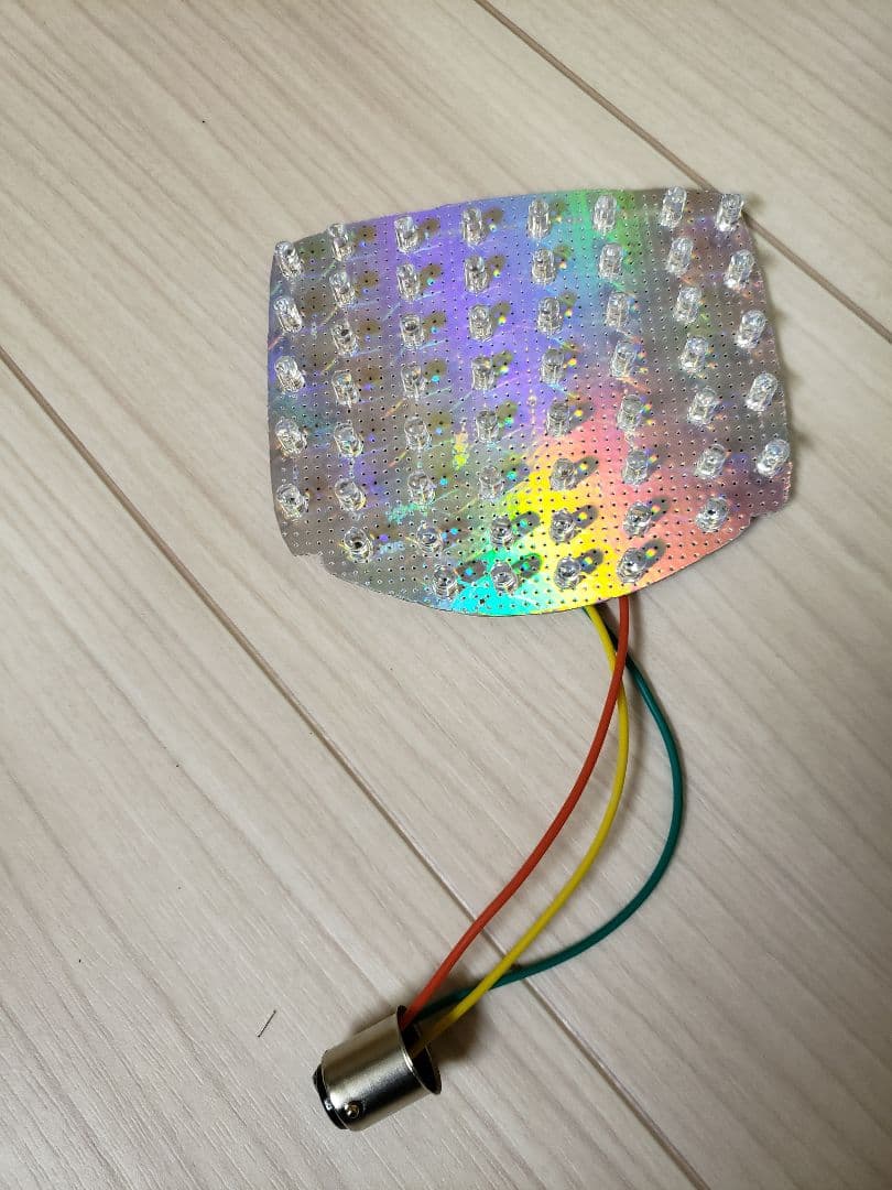 ホーク2　バブ　流れるような　led テールランプ　レインボー　CB400