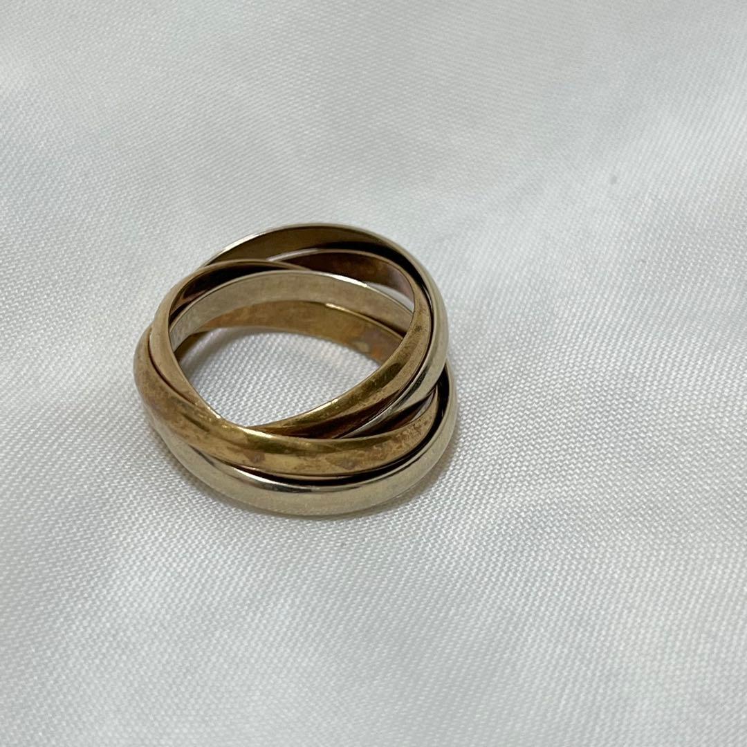 カルティエ トリニティリング 5連 スリーカラー 750 54刻印　9g程