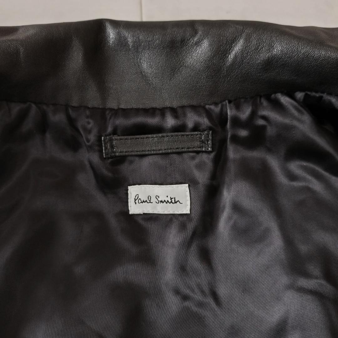 ポールスミス 10AW コレクションモデル 変形襟レザージャケット M ブラック