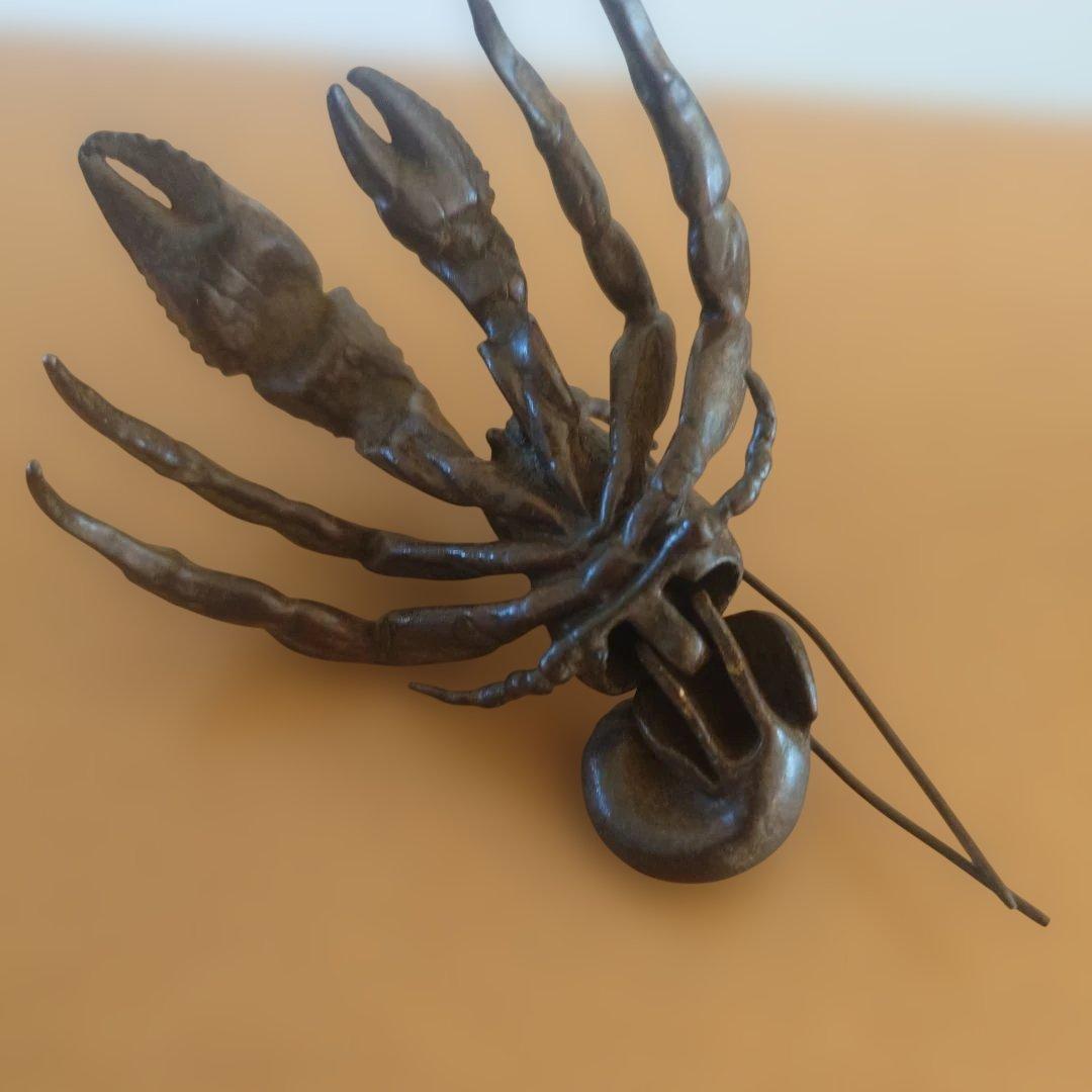 銅製　ヤドカリ　在銘