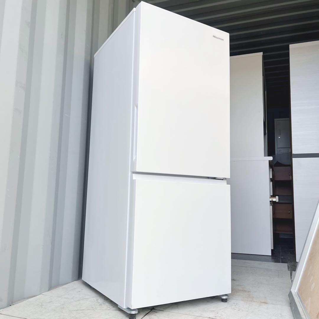 取付無料！フロスト調ガラスドアシンプルホワイトインテリア大きめ冷蔵庫！洗濯機