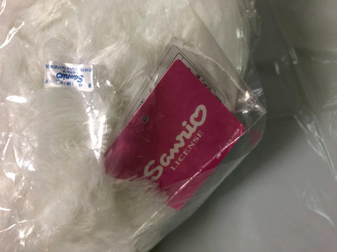 メロディ パフパフぬいぐるみ　Lサイズ　マイメロディ タグ付き