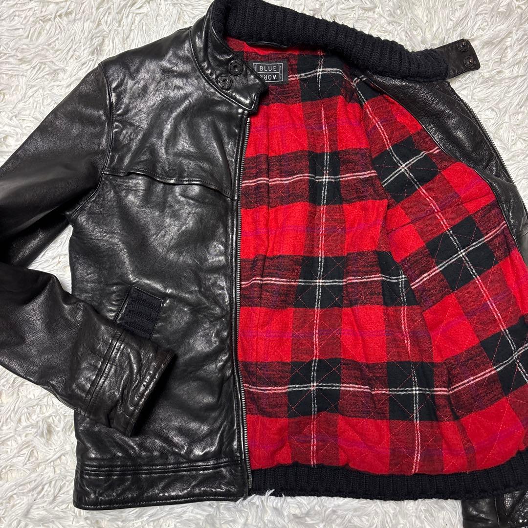 トゥモローランド 裏地チェック ラムレザー ライダース 2着セット 本革 お得
