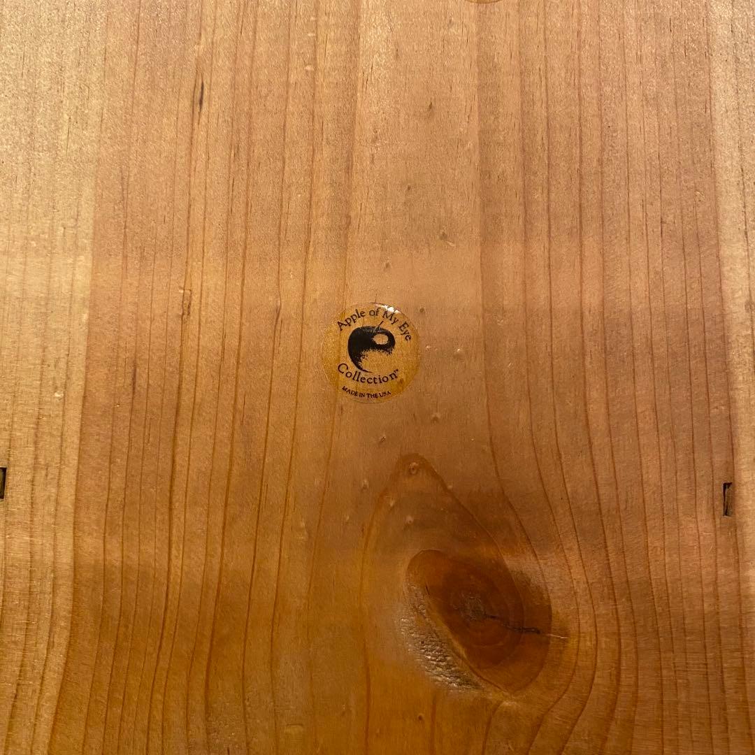 90s USA製 ヴィンテージ万年カレンダー りんご 稀少 木製