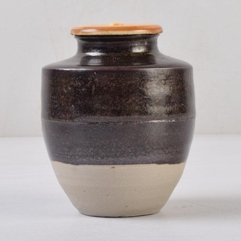 茶道具　古瀬戸　祖母懐茶入　銘清香　仕覆付　松尾流不染斎極め箱　V　8590