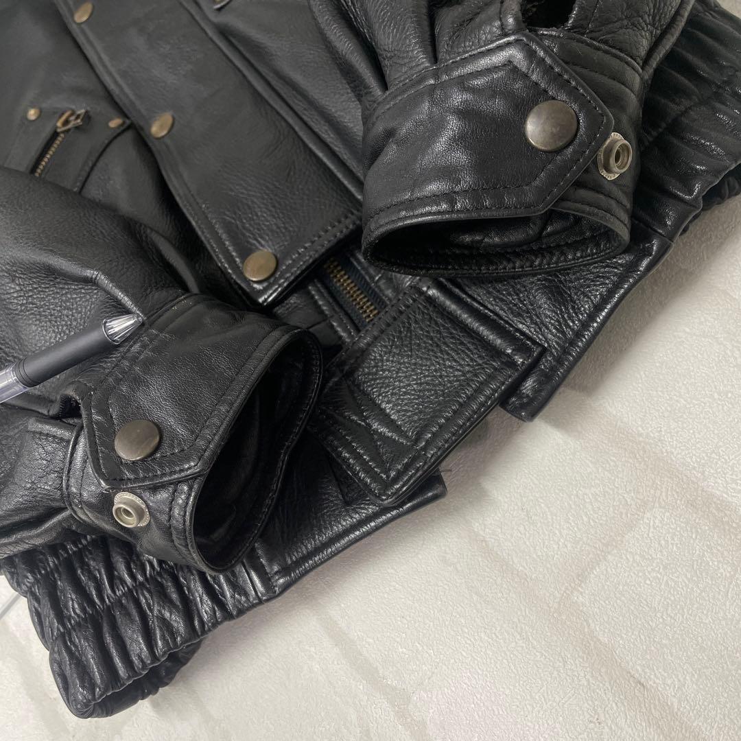 値下げ クシタニ KUSHITANI 日本製 牛革 レザー ライダースジャケット