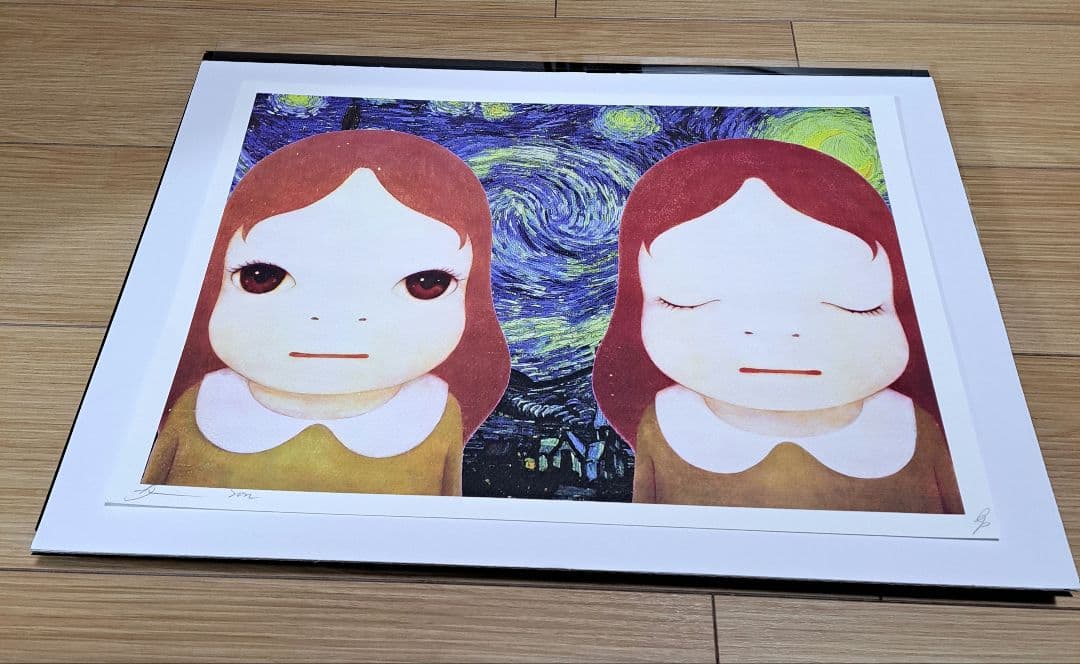 DEATH NYC アートポスター　 奈良美智 ゴッホ 星月夜 ロッタちゃん