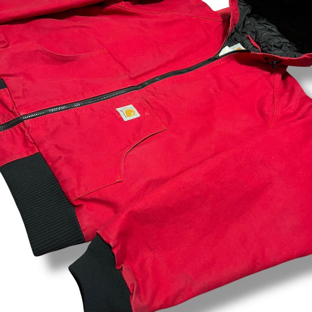 90s カーハート アクティブジャケット 赤 キルティングライナー