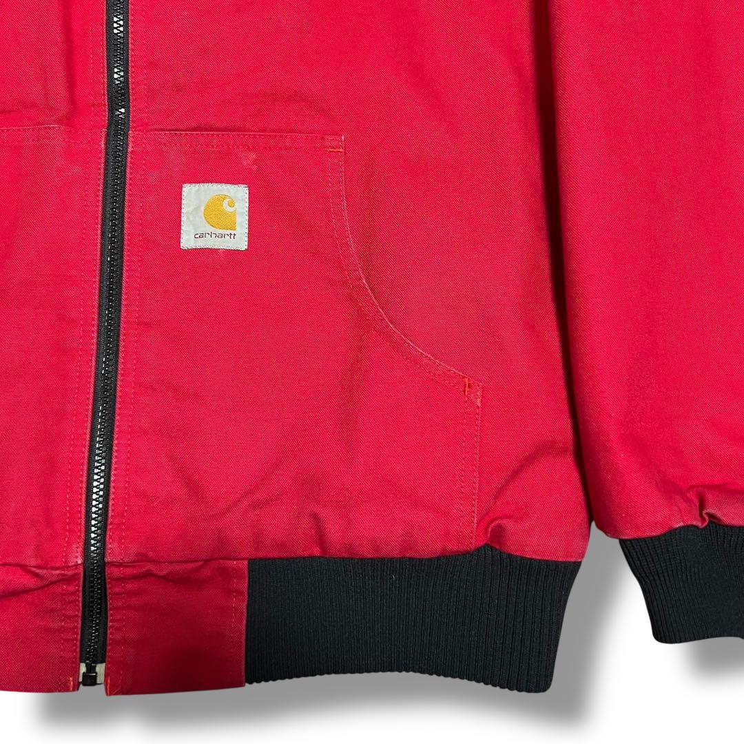 90s カーハート アクティブジャケット 赤 キルティングライナー