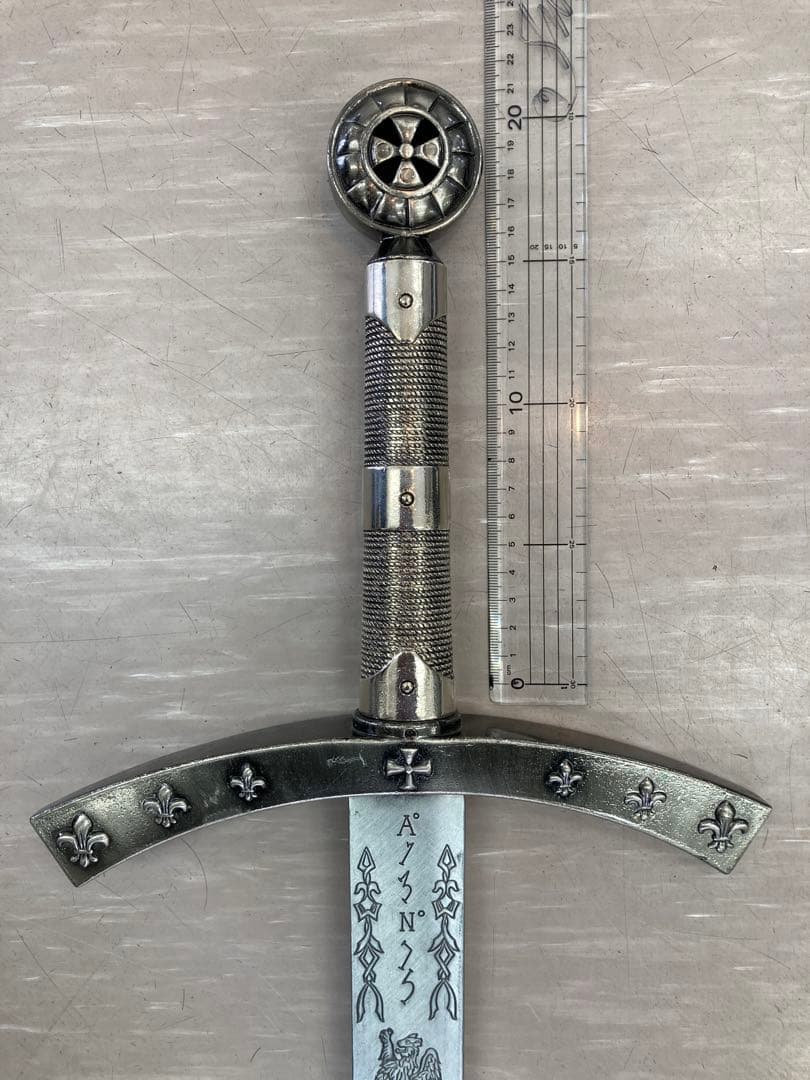 装飾的な直刀 赤いクロス模様 模造刀剣 西洋剣　DENIX社製