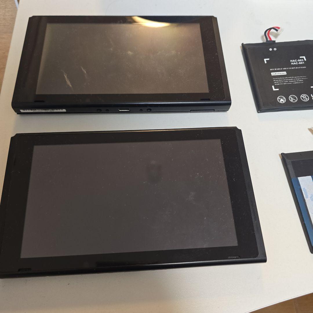 d*3様 【ジャンク品】Nintendo Switch 本体 透明ジョイコン バ