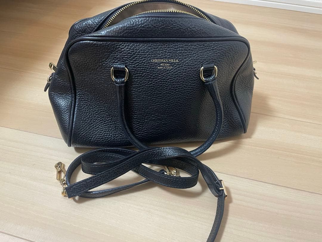 christian villaクリスチャンヴィラ ボストンバッグ ブラック