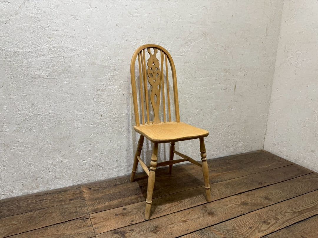 1152 ②英国アンティーク　ホイールバックチェア　椅子　ウインザー　イギリス