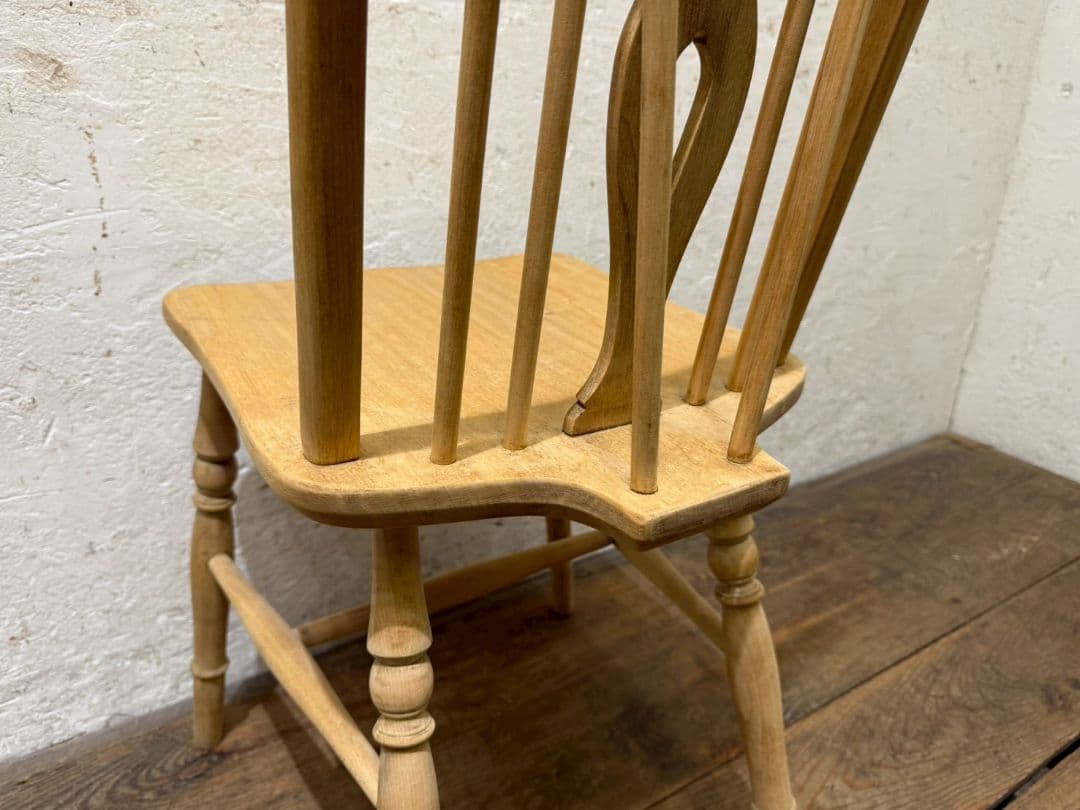 1152 ②英国アンティーク　ホイールバックチェア　椅子　ウインザー　イギリス