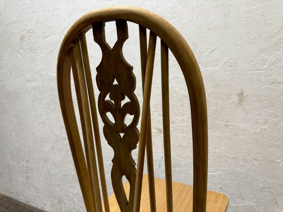 1152 ②英国アンティーク　ホイールバックチェア　椅子　ウインザー　イギリス