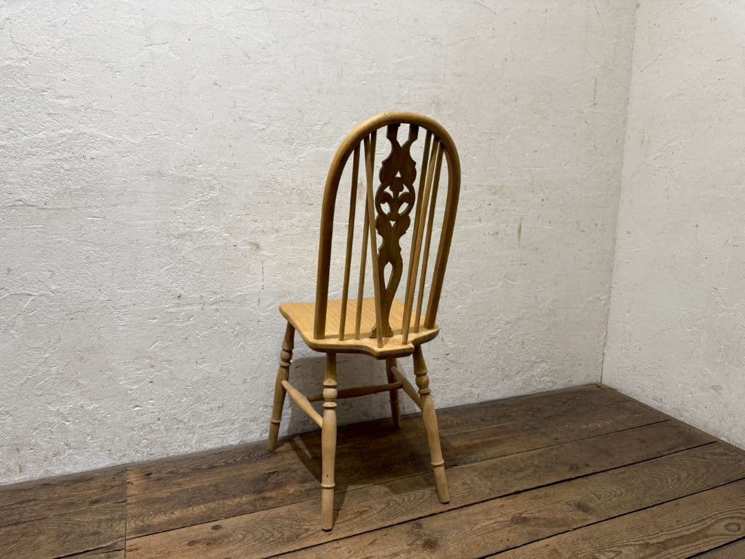 1152 ②英国アンティーク　ホイールバックチェア　椅子　ウインザー　イギリス