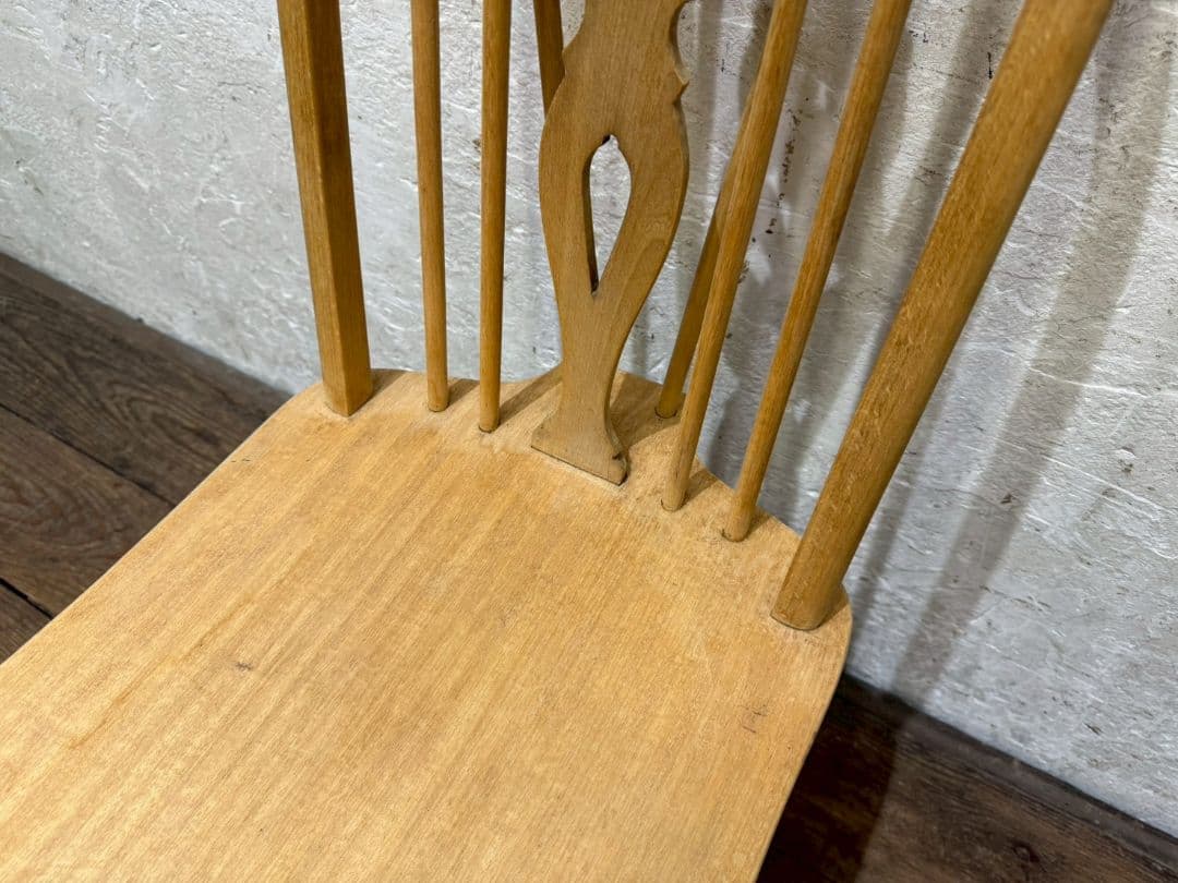 1152 ②英国アンティーク　ホイールバックチェア　椅子　ウインザー　イギリス