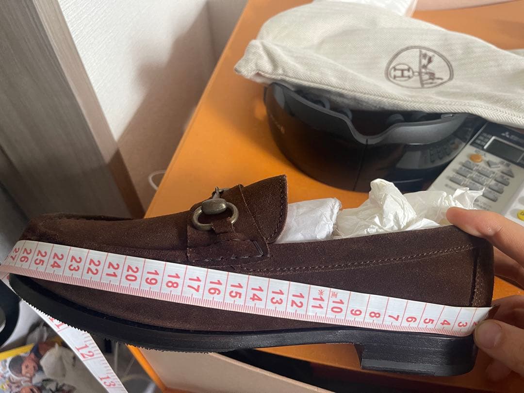 CARMINA ブラウン スエード モカシン 6H