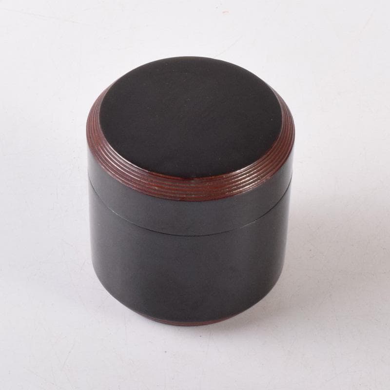 茶道具　山本春正作　黒漆　中棗　共箱　V　7220