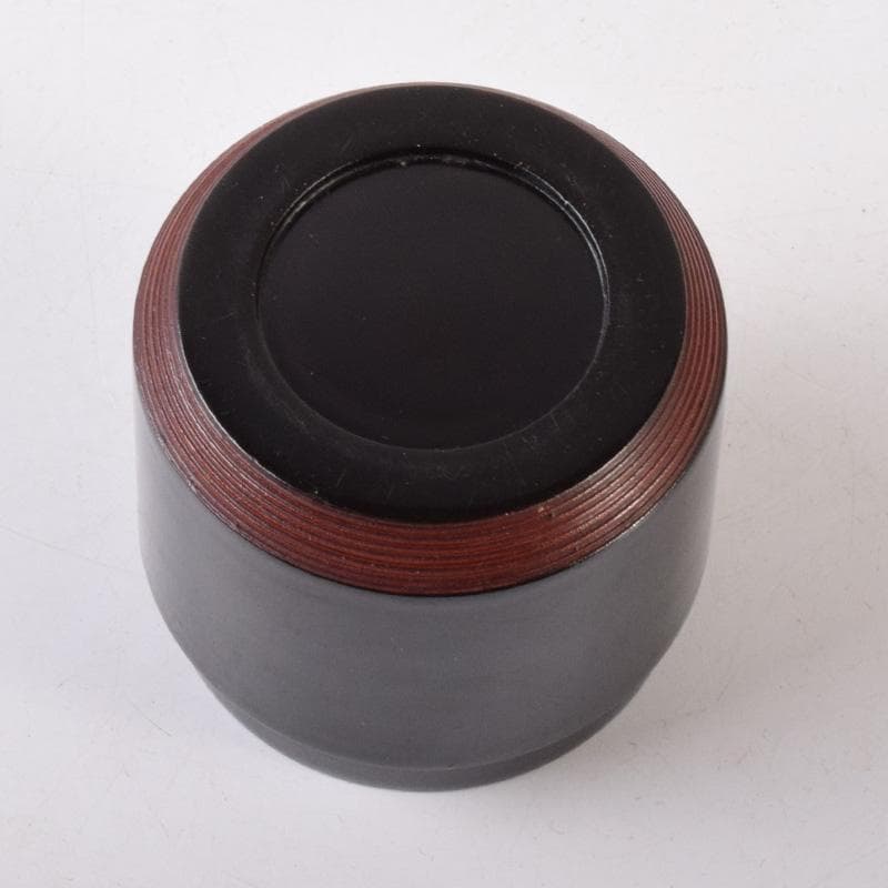 茶道具　山本春正作　黒漆　中棗　共箱　V　7220