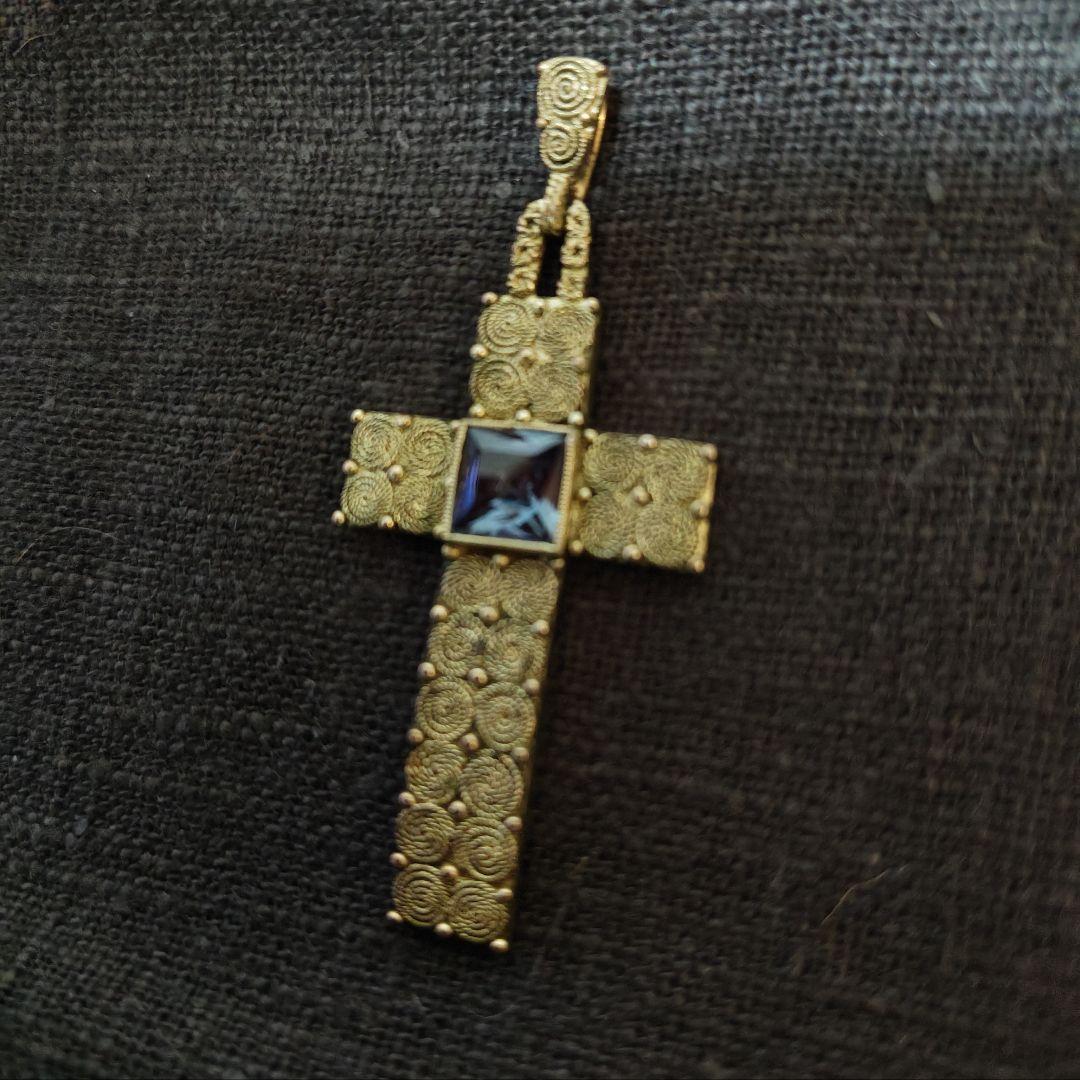 テオドール・ファーナー フィリグリー クロス　アンティーク　ジュエリー　十字架