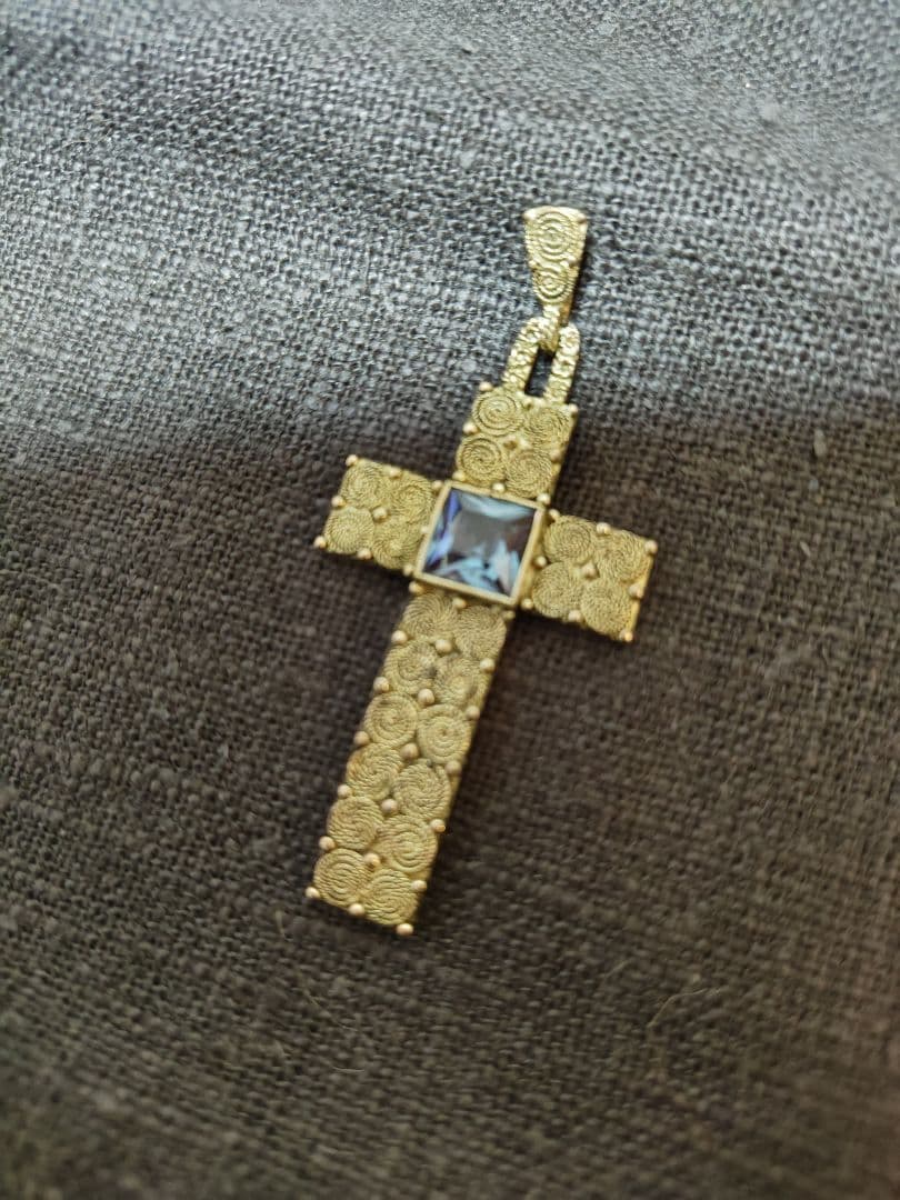 テオドール・ファーナー フィリグリー クロス　アンティーク　ジュエリー　十字架