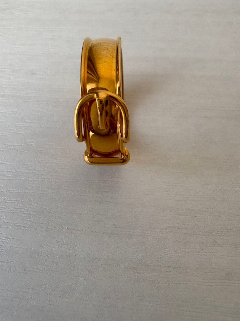 エルメス HERMES ベルトモチーフ スカーフリング ゴールド
