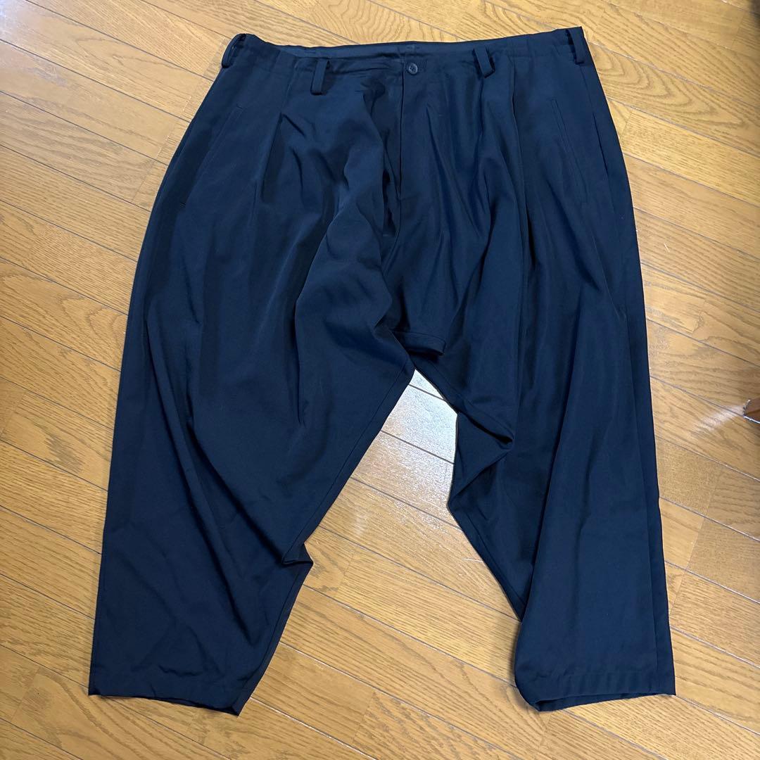 美品　ヨウジヤマモトプールオム ドレープパンツ ウールギャバジン