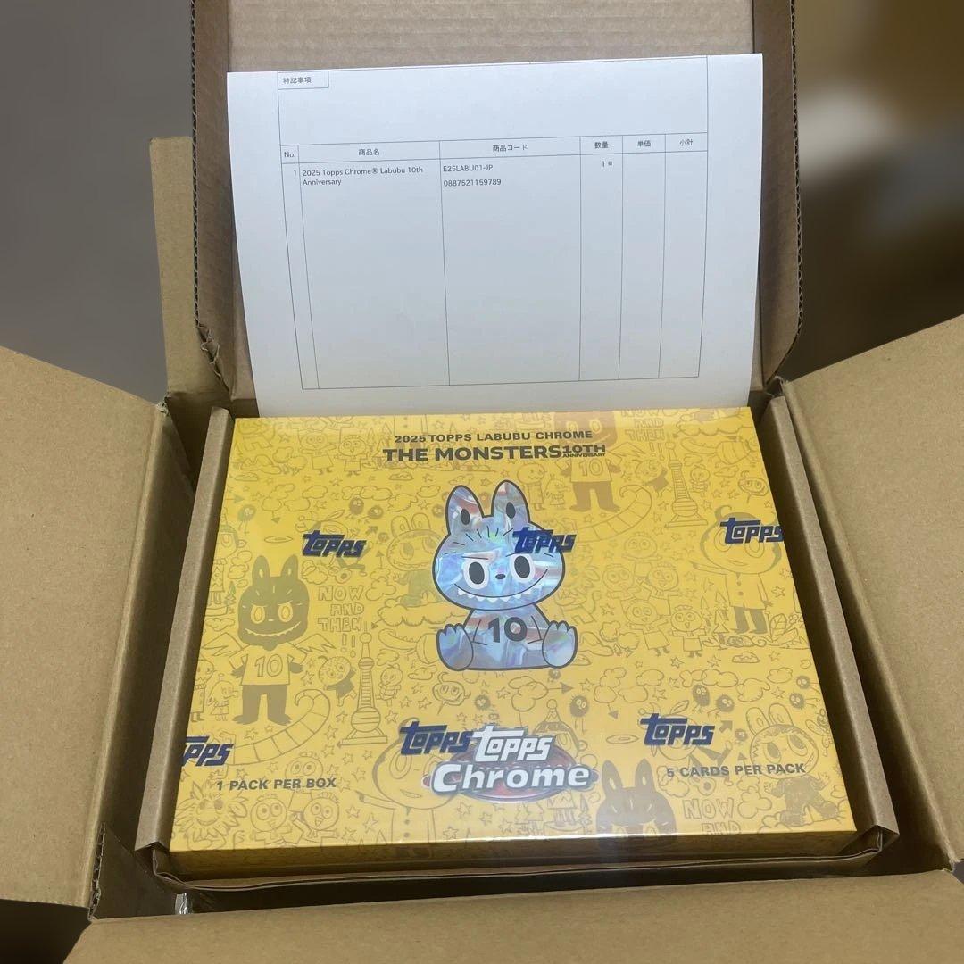新品未開封】Topps Chrome Labubu 10周年記念　4BOX