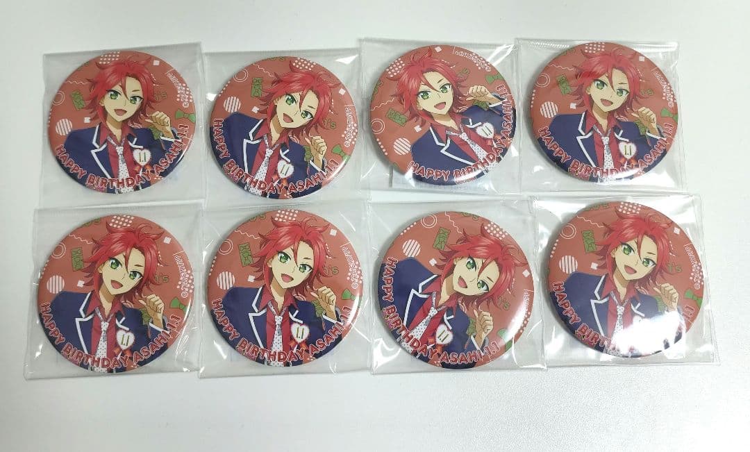 ザ・ハピプリベストテン 缶バッジ アサヒ WITH 8個セット