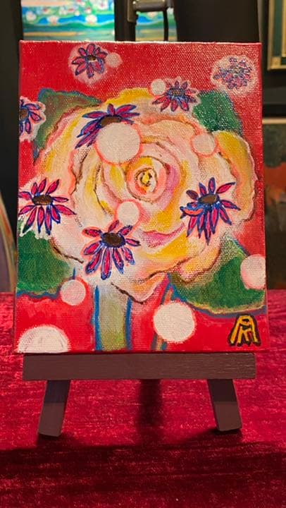 【アクリル画】商品名 前進  新品未使用品 0号ミニイーゼル付き