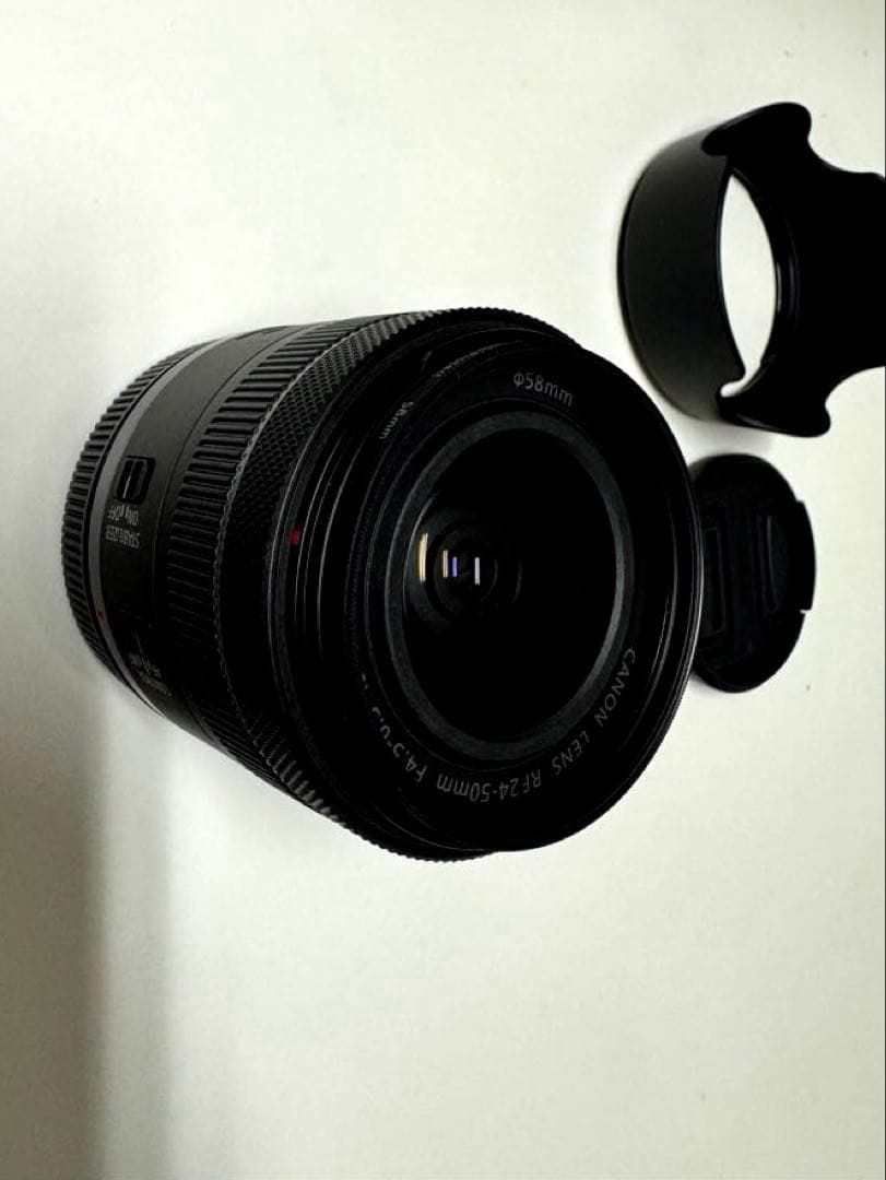 CanonRF24-50mm f4.5-6.3 IS STM フードフィルター付