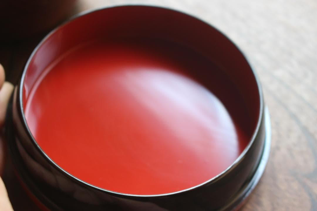 デッドストック！極上千筋糸目に風情ある独楽塗の美しい信玄弁当（検京塗お重弁当箱