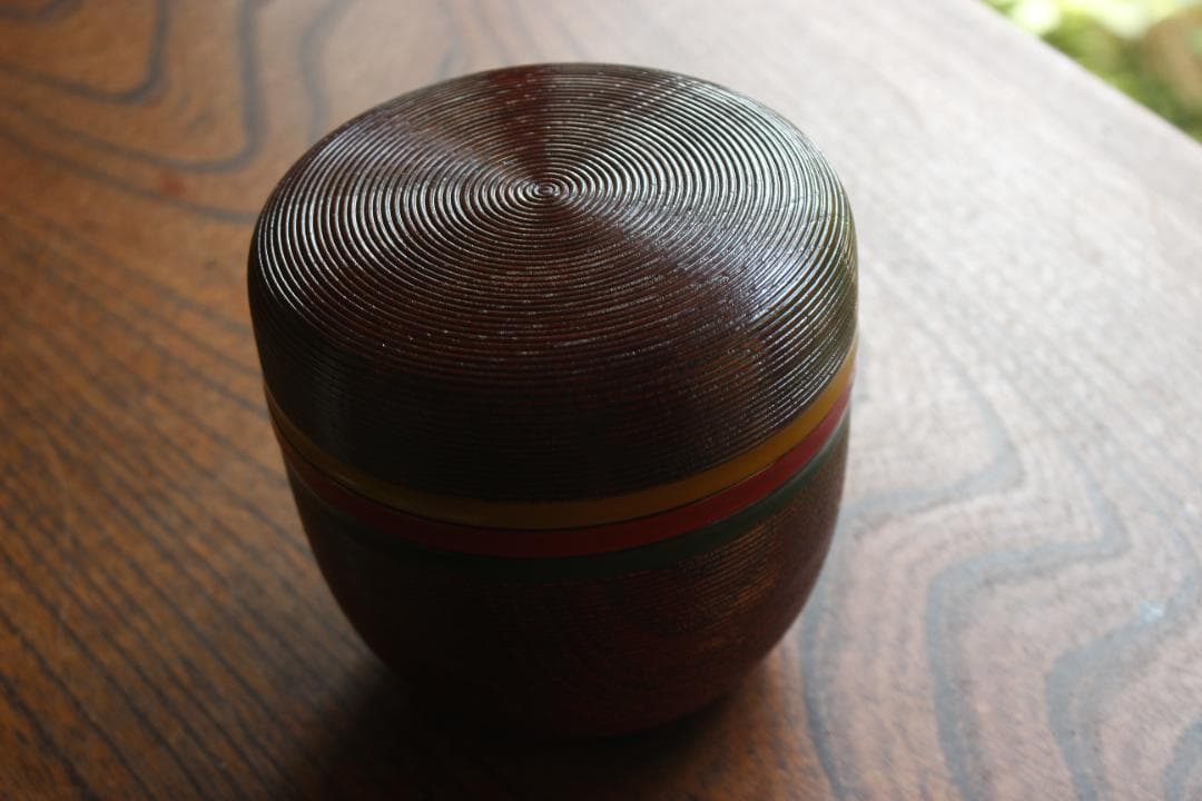 デッドストック！極上千筋糸目に風情ある独楽塗の美しい信玄弁当（検京塗お重弁当箱