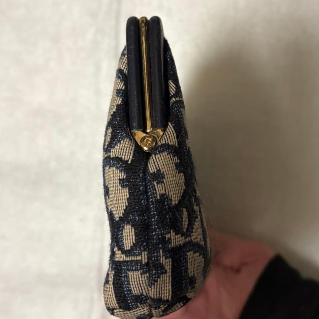 【期間限定金額】Dior がま口 ポーチ ネイビー