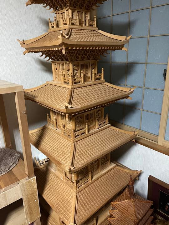五重の塔の木製模型