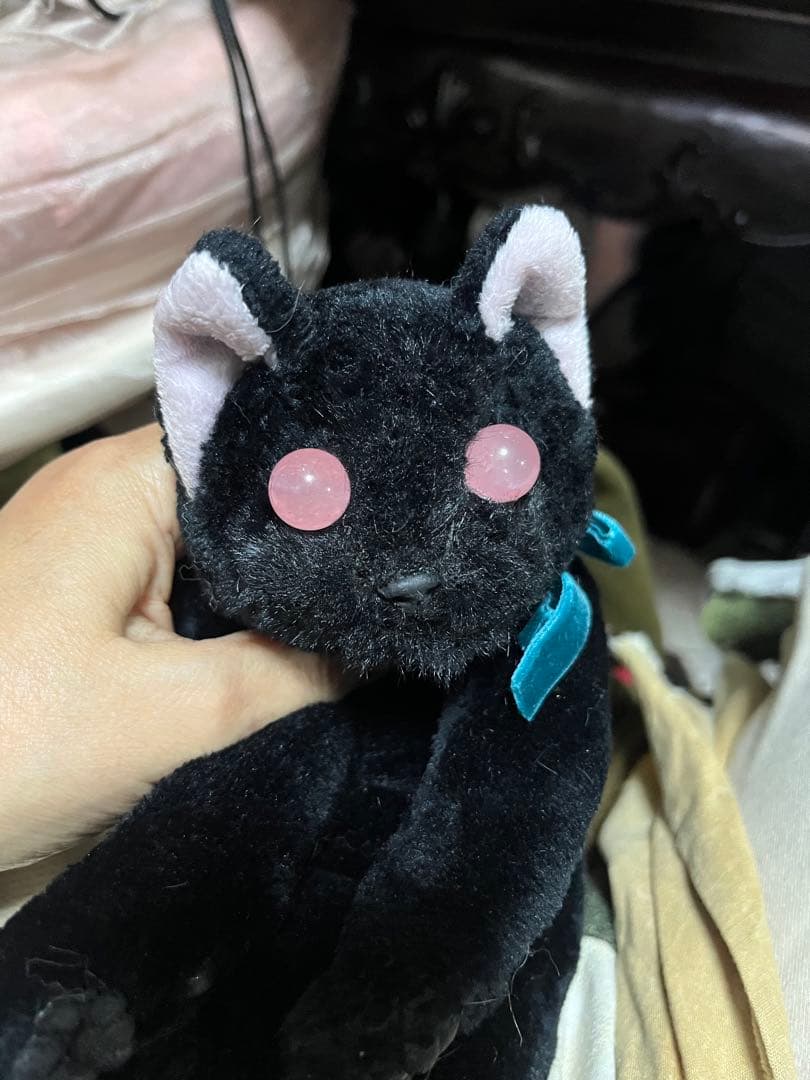 黒いぬいぐるみ猫