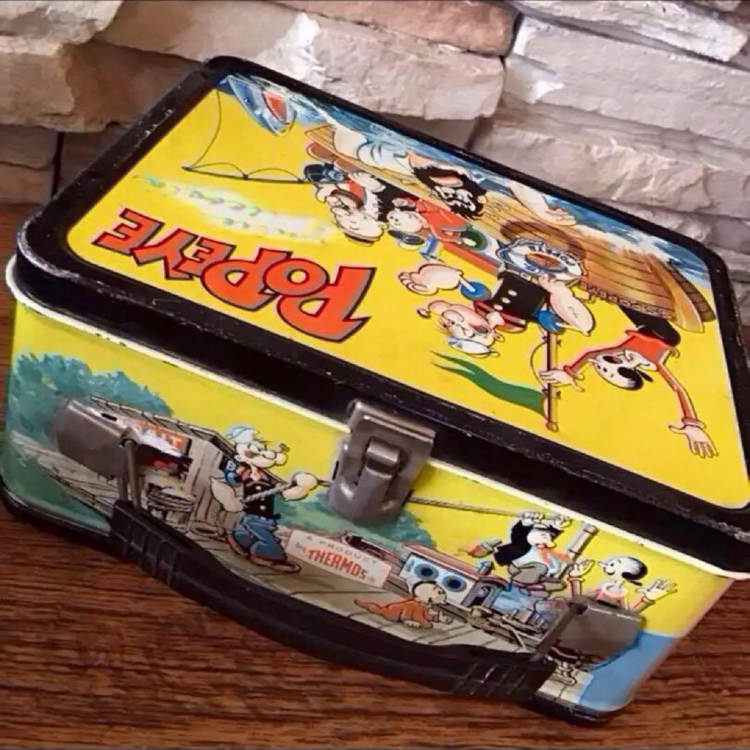 60s ポパイ POPEYE ブリキランチボックス 水筒付き ビンテージ