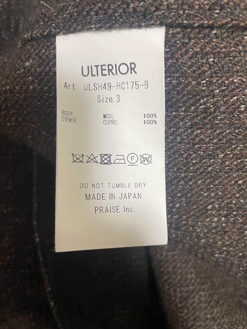 ジャケット・アウター ULTERIOR MELANGE CHAIN TWILL ZIP UP SH