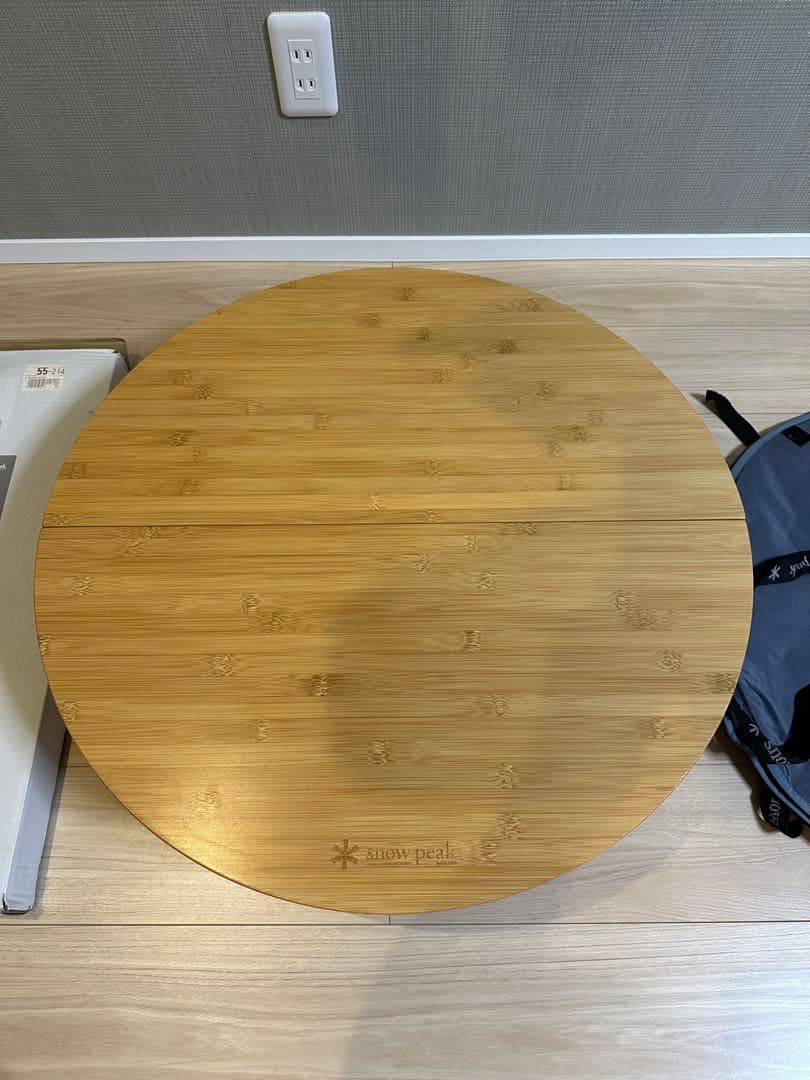 スノーピーク　ワンアクションちゃぶ台竹 M 箱付き