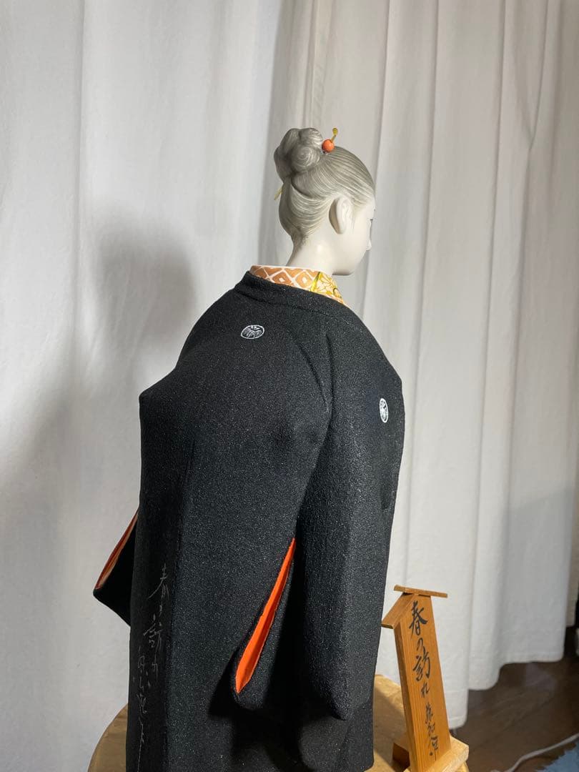 博多人形 春の訪れ 高さ43cm 木札付き 帯 龍模様（補修跡あり）