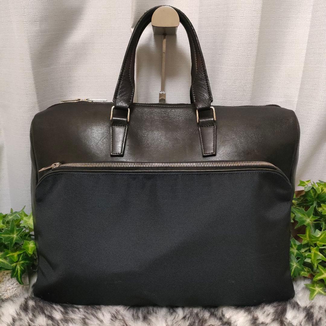 PORTER ブリーフケース ブラック レザー ポーター バッグ 黒 革ネイビー