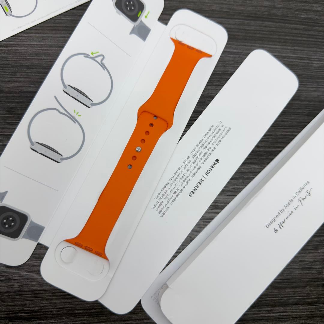 2931 ほぼ未使用　Apple Watch エルメス　オレンジ　スポーツバンド