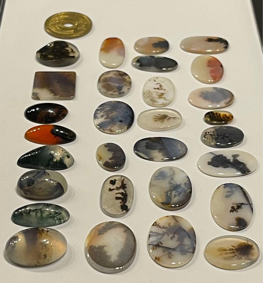 デンドリティックアゲート モスアゲート 天然石 ルース 石 Dendritic