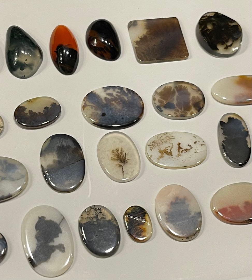 デンドリティックアゲート モスアゲート 天然石 ルース 石 Dendritic