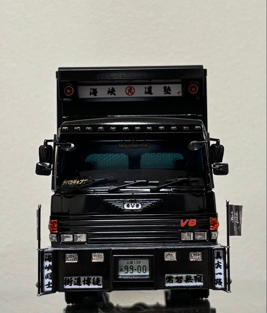 デコトラプラモデル　アオシマ 1/32 海峡道塾 怒濤　完成品　デカ箱　ダンプ