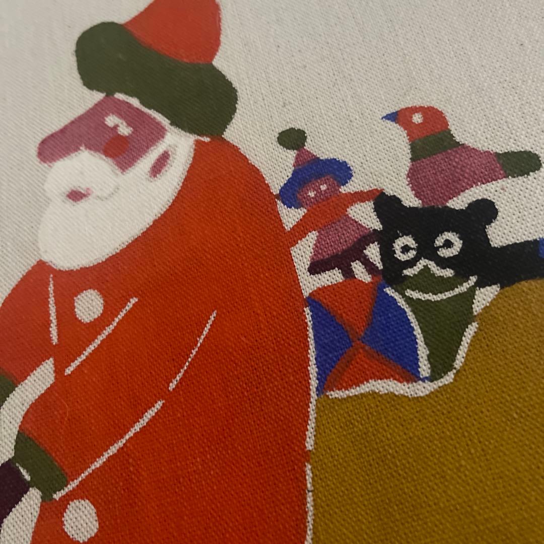 柚木沙弥郎 サンタクロース 染絵 型絵染 型染 民芸 タペストリー テキスタイル